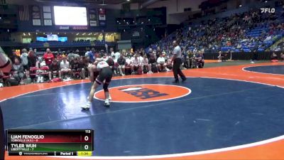 113 lbs Semis & 1st Wrestleback (8 Team) - Tyler Wuh, Libertyville vs Liam Fenoglio, Yorkville (H.S.)