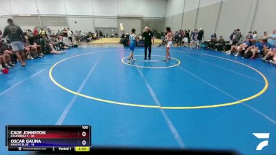 100 lbs Round 1 (8 Team) - Cade Johnston, California 1 vs Oscar Gauna, Kansas Blue