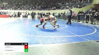 123 lbs Round Of 16 - Javier Ortiz, Poteau vs Koby Cochran, Yukon