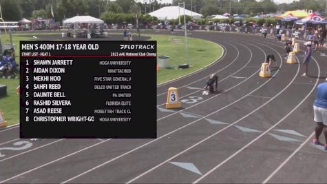 Youth Men's 400m, Finals 1 - Age 17-18