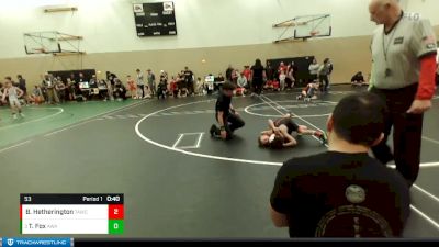 53 lbs Quarterfinal - Tate Fox, Ascend Wrestling Academy vs Brooks Hetherington, Team Aggression Wrestling Club