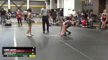 91 lbs Round 3 (4 Team) - Addison Neal, Braided Brutes vs Gabby Lecost, Nebraska Wrestling Academy