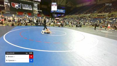 126 lbs Cons 64 #2 - Dominic Brown, Indiana vs McKaden Speece, Pennsylvania