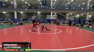 72 lbs Round 2 (16 Team) - Dominic DeMarco, Askren Wrestling Academy 1 vs Clayton Otterbacher, TEAM16