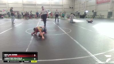 68 lbs Round 3 - Brylan Zerbe, AWA vs Iversynn Malcolm, Donahue Wrestling Academy