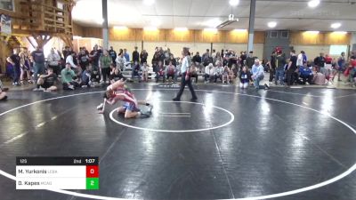 125 lbs Consi Of 16 #2 - Markus Yurkonis, Lebanon vs Deegan Kapes, Mcadoo