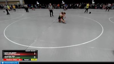 97 lbs Champ. Round 1 - Austen Fry, Ubasa Wrestling Academy vs Levi Halbert, Nebraska Boyz Wrestling