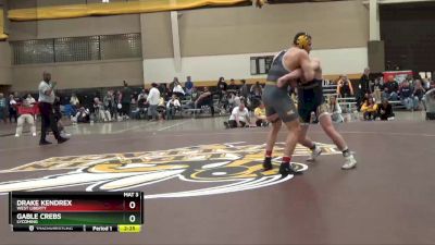 197 lbs Semifinal - Drake Kendrex, West Liberty vs Gable Crebs, Lycoming