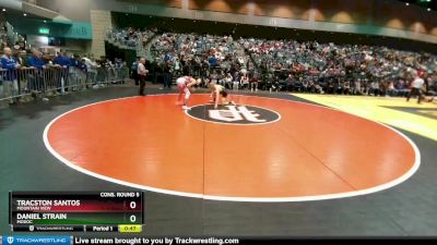 132 lbs Cons. Round 5 - Tracston Santos, Mountain View vs Daniel Strain, Modoc