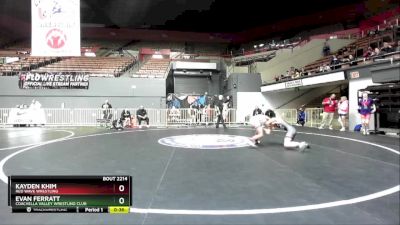 97 lbs Quarterfinal - Kayden Khim, Red Wave Wrestling vs Evan Ferratt, Coachella Valley Wrestling Club