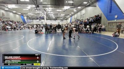 105 lbs Quarterfinal - Delanie Knight, Wasatch Wrestling Club vs Jayda Mendoza, Roy Wrestling Club