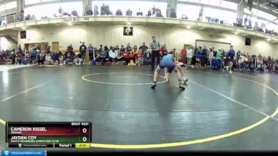 92 lbs Cons. Round 2 - Cameron Kissel, Indiana vs Jayden Coy, South Dearborn Wrestling Club