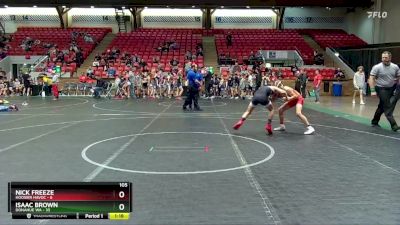 105 lbs Round 3 (4 Team) - Isaac Brown, Donahue WA vs Nick Freeze, Hoosier Havoc