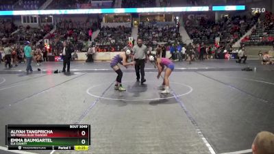 95 lbs Cons. Semi - Aliyah Tangpricha, WR-Topeka Blue Thunder vs Emma Baumgartel, Elk County