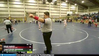 102 lbs Champ. Round 2 - Christopher Grossman, Billings Wrestling Club vs Kelby Harvey, St. Maries Wrestling Club