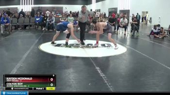 105 lbs Placement Matches (8 Team) - Kayden McDonald, West Virginia vs Colton Roy, Dundee Wrestling (MI)