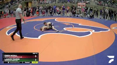 78 lbs Quarterfinal - Owen McFall, Legacy Elite Wrestling Club vs Landon Cearns, Hermiston Wrestling