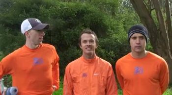 Cole Atkins (9th place), Joe Driscoll (10th place), and Chris Clark (16th place) of ZAP Fitness after the 2011 Bay Area Cross Challenge