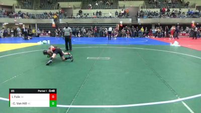 85 lbs Round 3 - Chase Van Hill, Mn Elite vs Isaac Folk, Dakota Boyz