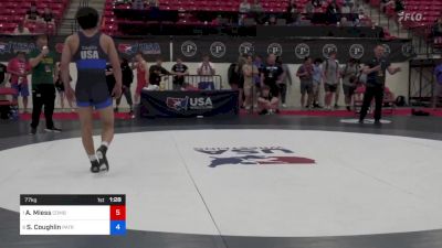 77 kg Quarters - Ashton Miess, Combat W.C. School Of Wrestling vs Sean Coughlin, Patriot Elite Wrestling Club