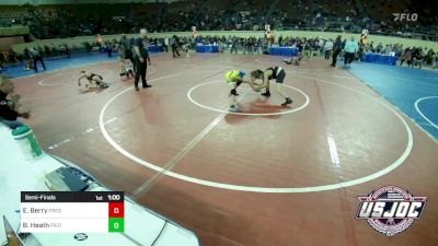 100 lbs Semifinal - Eli Berry, Prodigy Wrestling vs Braden Heath, Piedmont