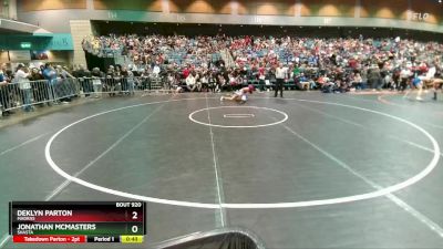 144 lbs Cons. Round 1 - Jonathan McMasters, Shasta vs Deklyn Parton, Madras