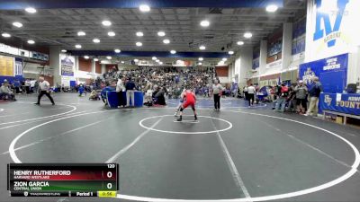 120 lbs Cons. Round 1 - Zion Garcia, Central Union vs Henry Rutherford, Harvard Westlake