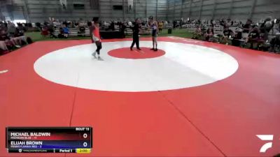 160 lbs Quarters & 1st Wb (16 Team) - Michael Baldwin, Michigan Blue vs Elijah Brown, Pennsylvania Red