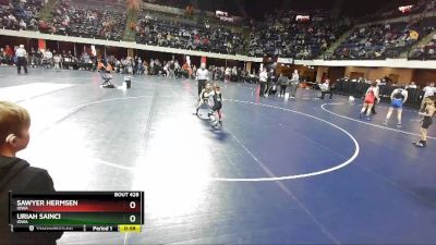 56 lbs Cons. Round 3 - Sawyer Hermsen, Iowa vs Uriah Sainci, Iowa