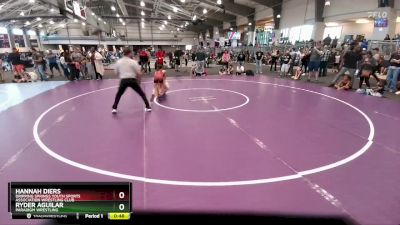 75 lbs Cons. Round 3 - Ryder Aguilar, Paradigm Wrestling vs Hannah Diers, Dripping Springs Youth Sports Association Wrestling Club