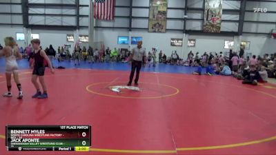 80 lbs Placement (4 Team) - BENNETT MYLES, NORTH CAROLINA WRESTLING FACTORY - RED vs Jack Aponte, SHENANDOAH VALLEY WRESTLING CLUB