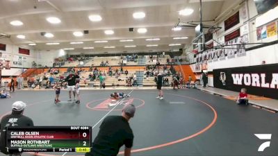 71 lbs Cons. Round 2 - Caleb Olsen, Greybull Basin Athletic Club vs Mason Rothbart, Buffalo Outlaws Wrestling