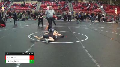 67 lbs Semifinal - Alexander Douglas, Predator Wrestling vs Simon Sperry, TEAM GRINDHOUSE