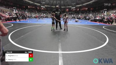 52 lbs Consi Of 16 #2 - Newt Peck, Hinton Takedown Club vs Houston Daniels, Skiatook Youth Wrestling 2022-23