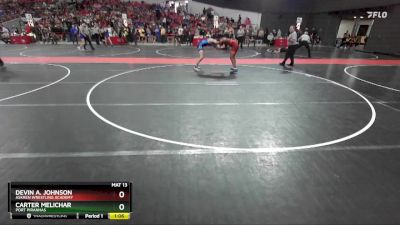 150 lbs Cons. Round 5 - Devin A. Johnson, Askren Wrestling Academy vs Carter Melichar, Port Piranhas