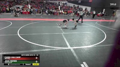 54 lbs Semifinal - Casen Van Camp, Brillion vs John Reimer, Team Nazar