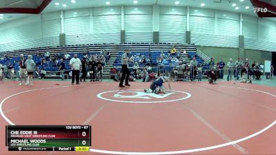 67 lbs Cons. Round 1 - Michael Woods, Leo Wrestling Club vs Che Eddie Iii, Michigan West Wrestling Club