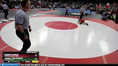Champ. Round 1 - Mariah Duran, Sandhills Valley Girls vs Angela Velasquez, Schuyler Girls