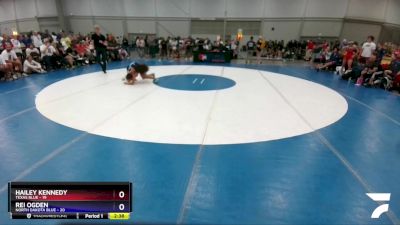 117 lbs 2nd Wrestleback (16 Team) - Hailey Kennedy, Texas Blue vs Rei Ogden, North Dakota Blue