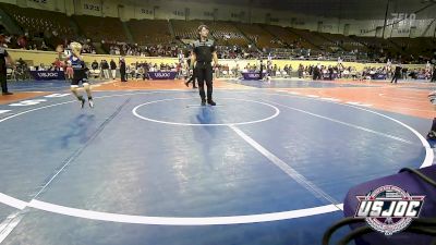 43 lbs 5th Place - Barrett Smith, Owasso Takedown Club vs Hudson Mitchell, Wichita Wrestling Club