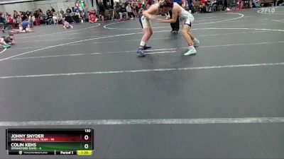 130 lbs Round 1 (4 Team) - Johny Snyder, Warhawk National Team vs Colin Kehs, Springford Rams