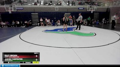 124/132 Round 4 - Jasmin Carpenter, 208 Badgers vs Riley Brown, Boise Youth Wrestling