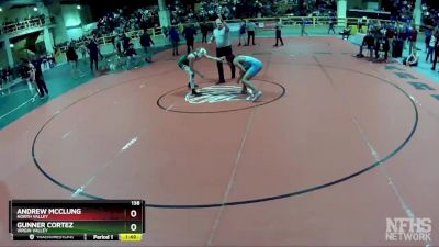 138 lbs Semifinal - Andrew McClung, North Valley vs Gunner Cortez, Virgin Valley