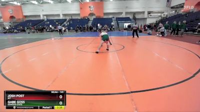 141 lbs Cons. Semi - Josh Post, RIT vs Gabe Goss, Oswego State