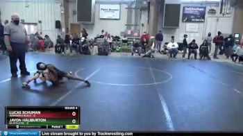 48 lbs Round 4 (8 Team) - Lucas Schuman, Warhawks Black vs Javon Haliburton, 84 Athletes