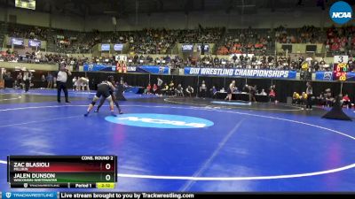 125 lbs Cons. Round 2 - Zac Blasioli, Millikin vs Jalen Dunson, Wisconsin-Whitewater