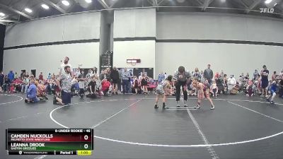 46 lbs Round 1 - Camden Nuckolls, Palmetto State Wrestling vs Leanna Drook, Gaston Grizzlies