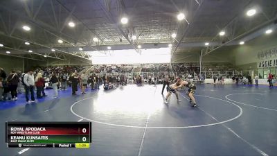 140 lbs Cons. Round 2 - Keanu Kunsaitis, East Idaho Elite vs Royal Apodaca, Roy Wrestling Club