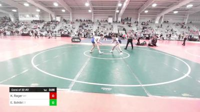 132 lbs Consi Of 32 #2 - Keegan Rager, WY vs Evan Schibi, CT