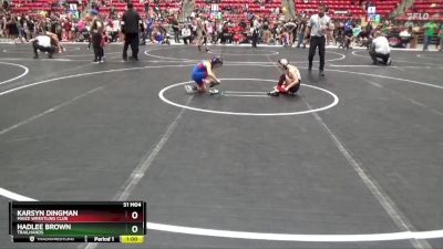 55 lbs Cons. Round 1 - Karsyn Dingman, Maize Wrestling Club vs Hadlee Brown, Trailhands